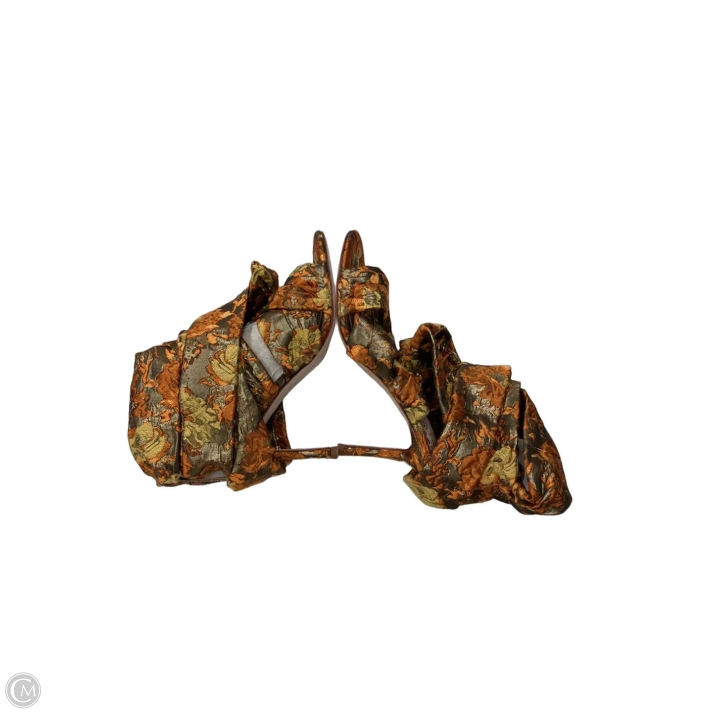 Sandals Heels Stiletto By Muse In Brown & Orange, Size: 6