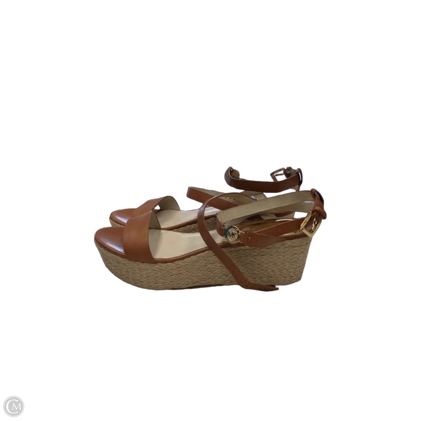 Sandals Heels Wedge By Michael By Michael Kors In Tan, Size: 10