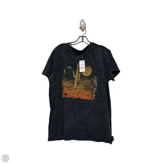 Top Short Sleeve Basic By Mighty Fine In Grey, Size: L