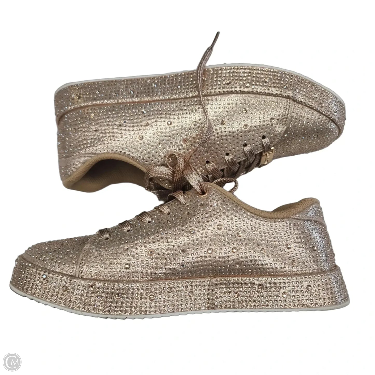 Shoes Sneakers By Clothes Mentor In Gold, Size: 8