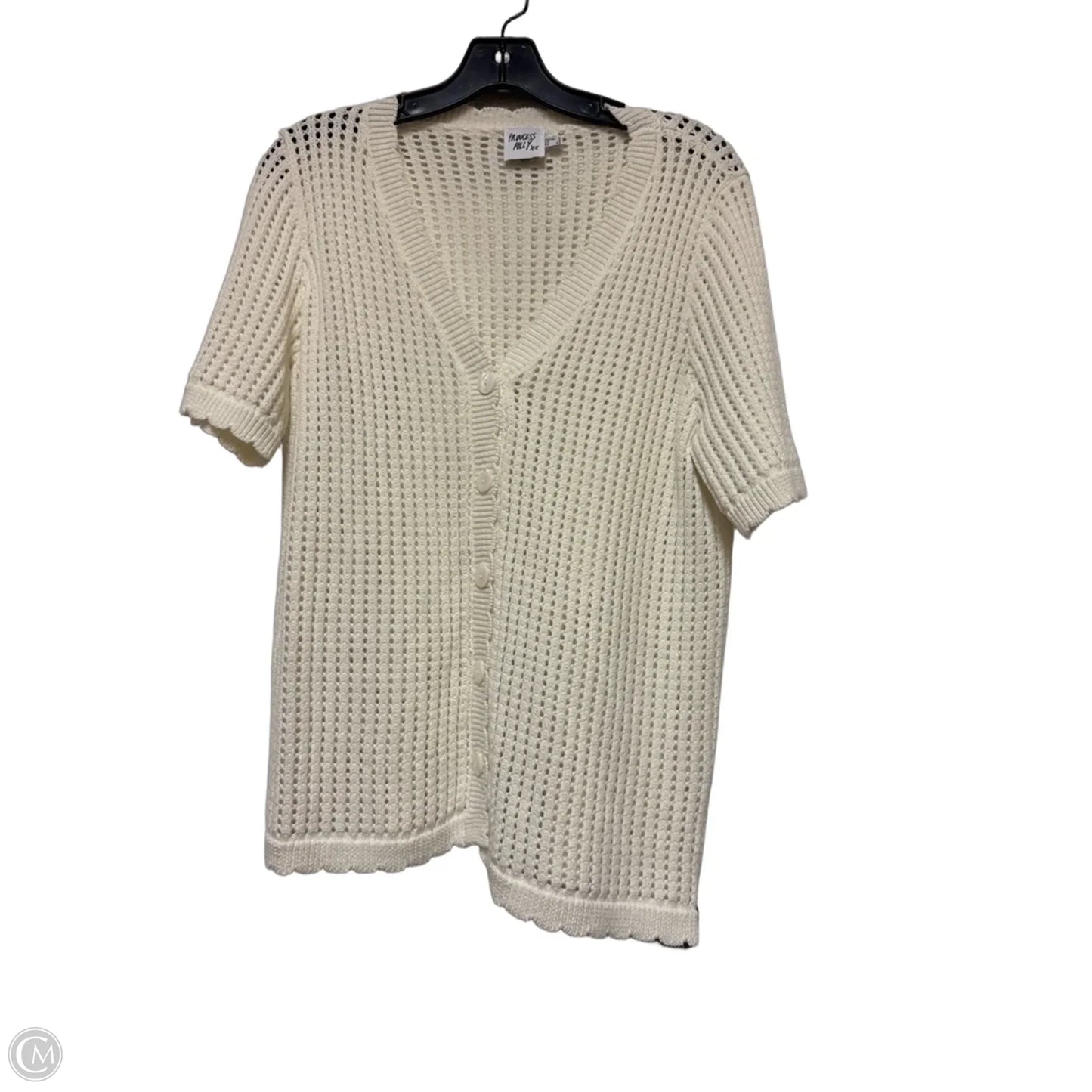 Top Short Sleeve By Princess Polly In Cream, Size: 4
