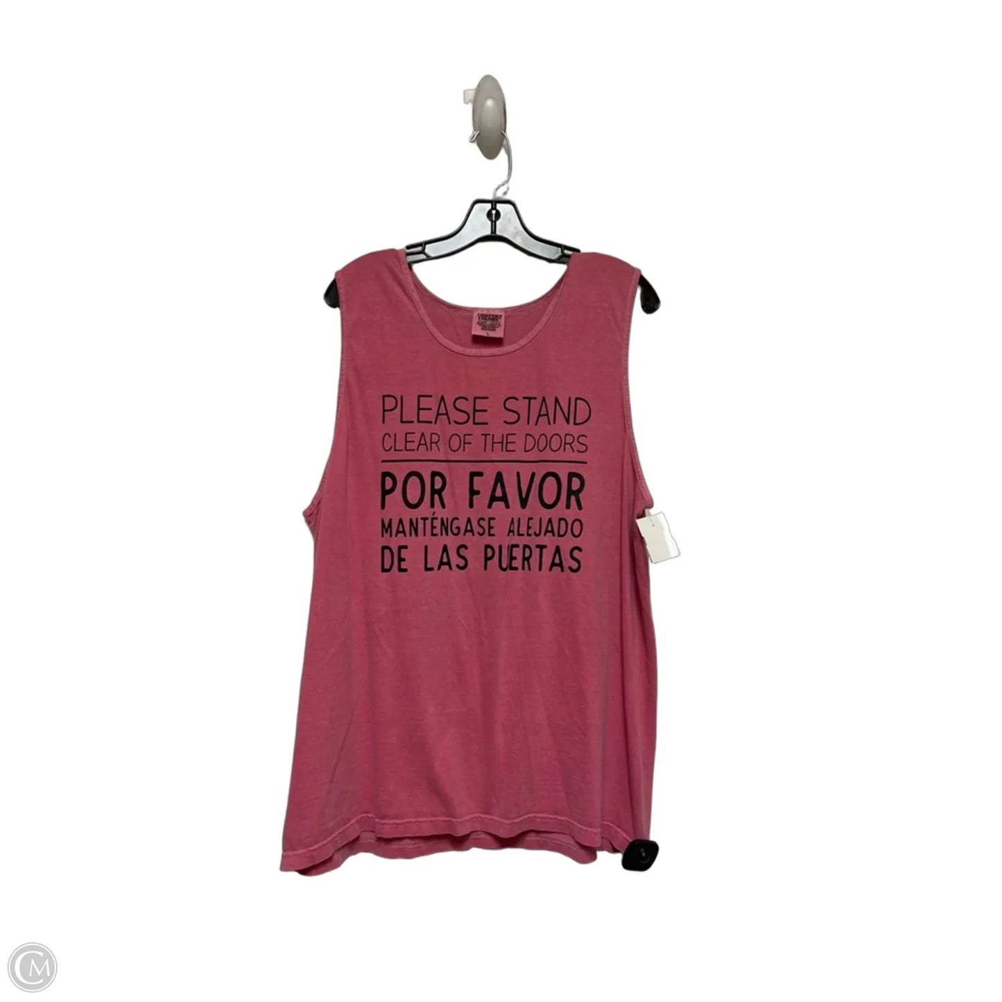 Tank Top By Comfort Colors In Pink, Size: L
