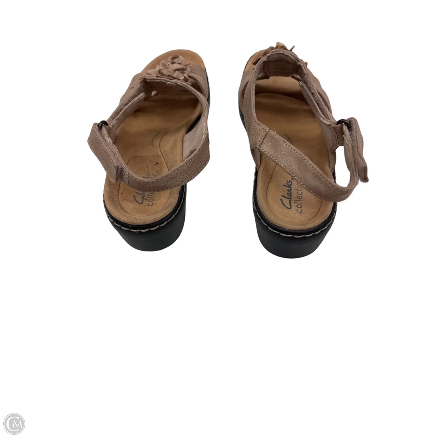 Sandals Flats By Clarks In Tan, Size: 8.5
