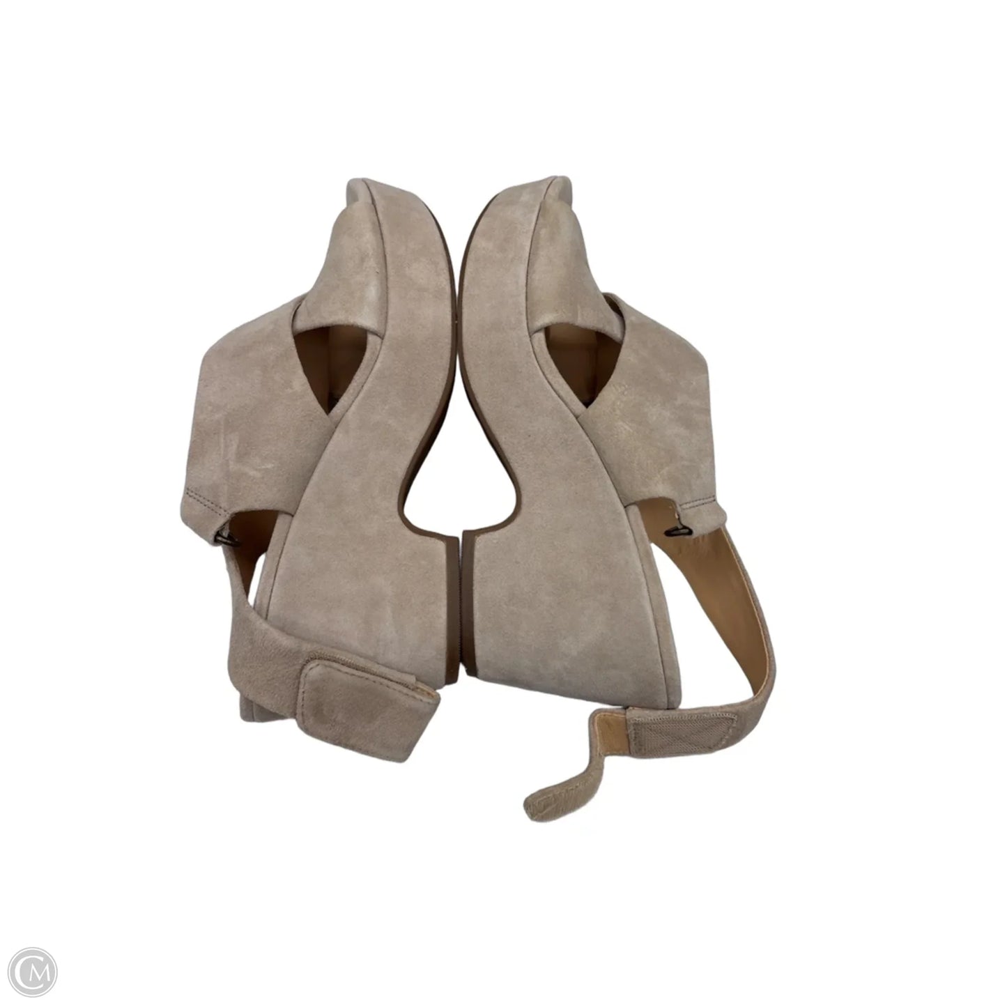 Sandals Heels Block By Clarks In Cream, Size: 7