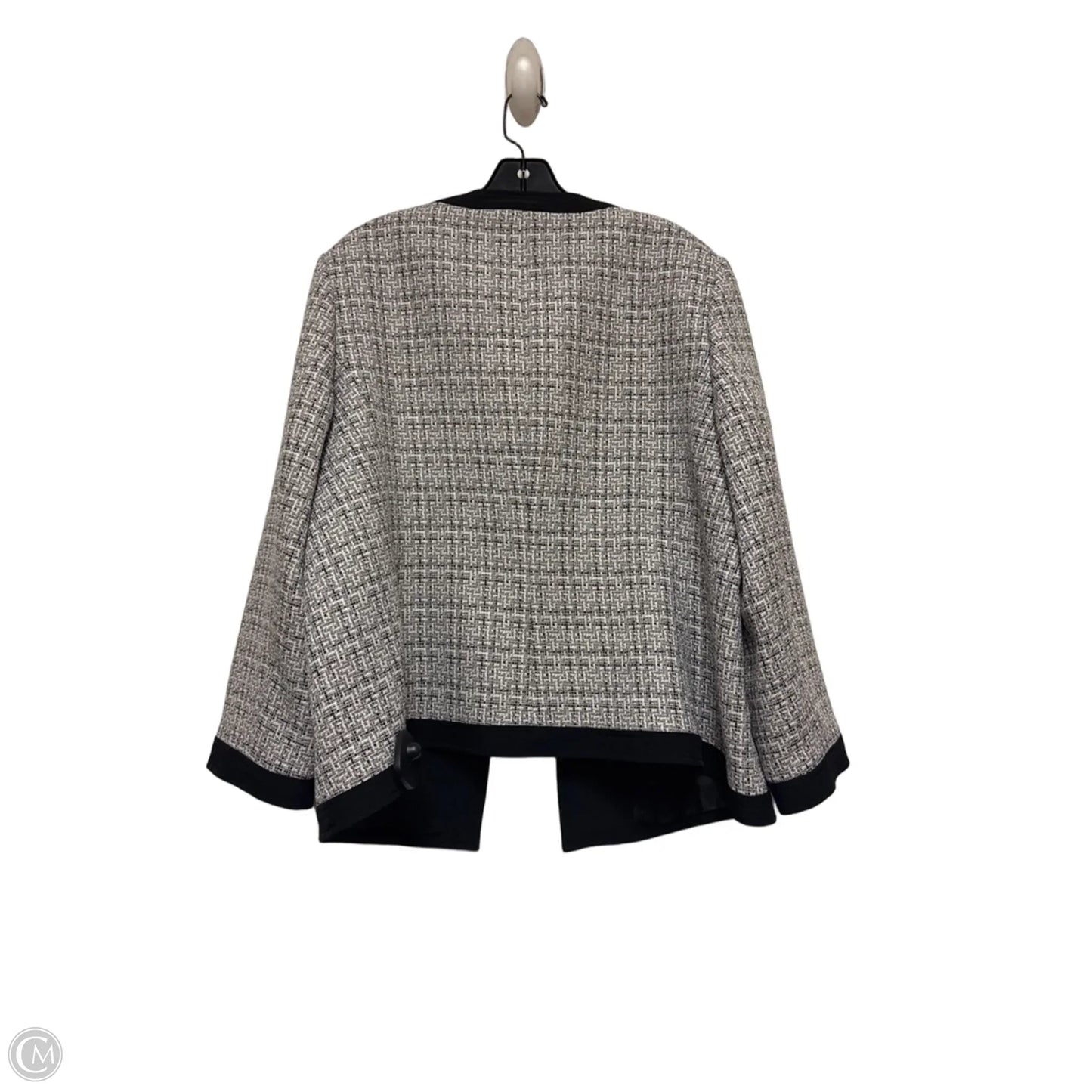Blazer By Black Label In Black & Grey, Size: 16