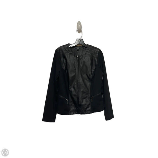Jacket Moto By Alfani In Black, Size: M