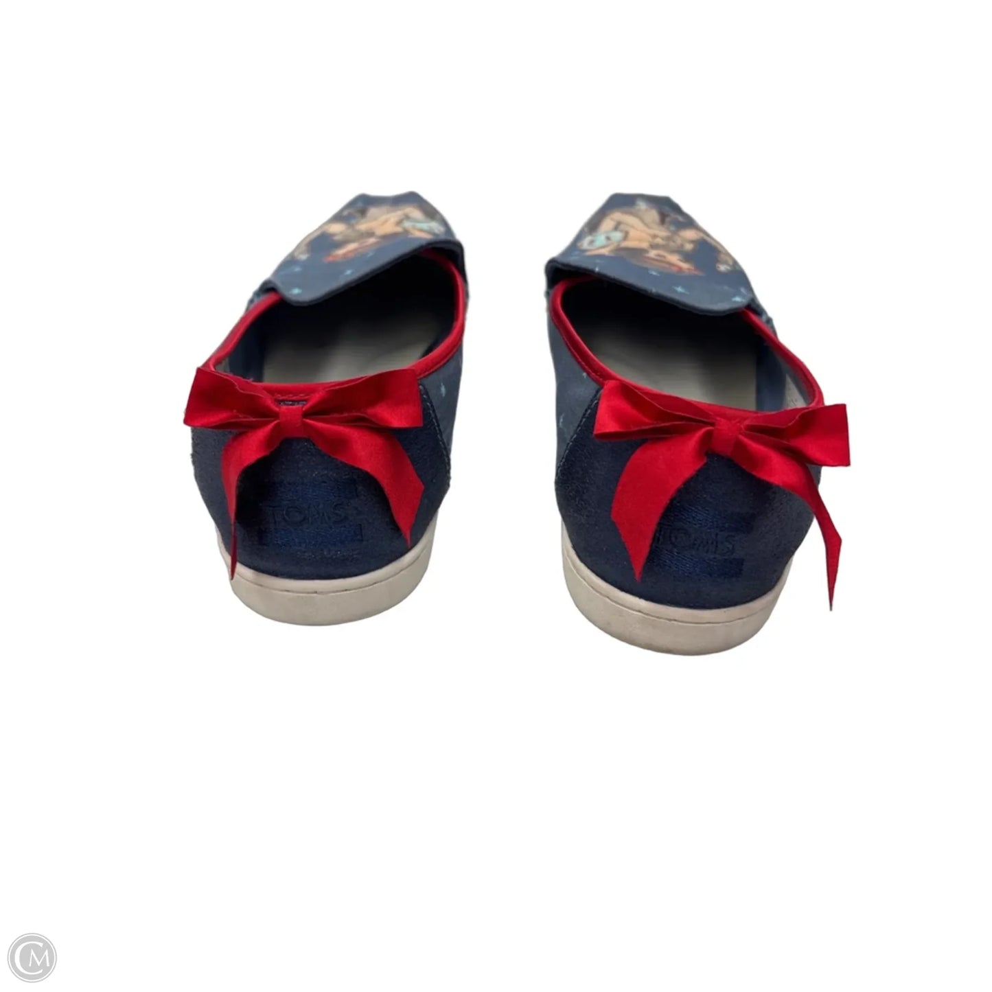 Shoes Flats By Toms In Blue & Red, Size: 10