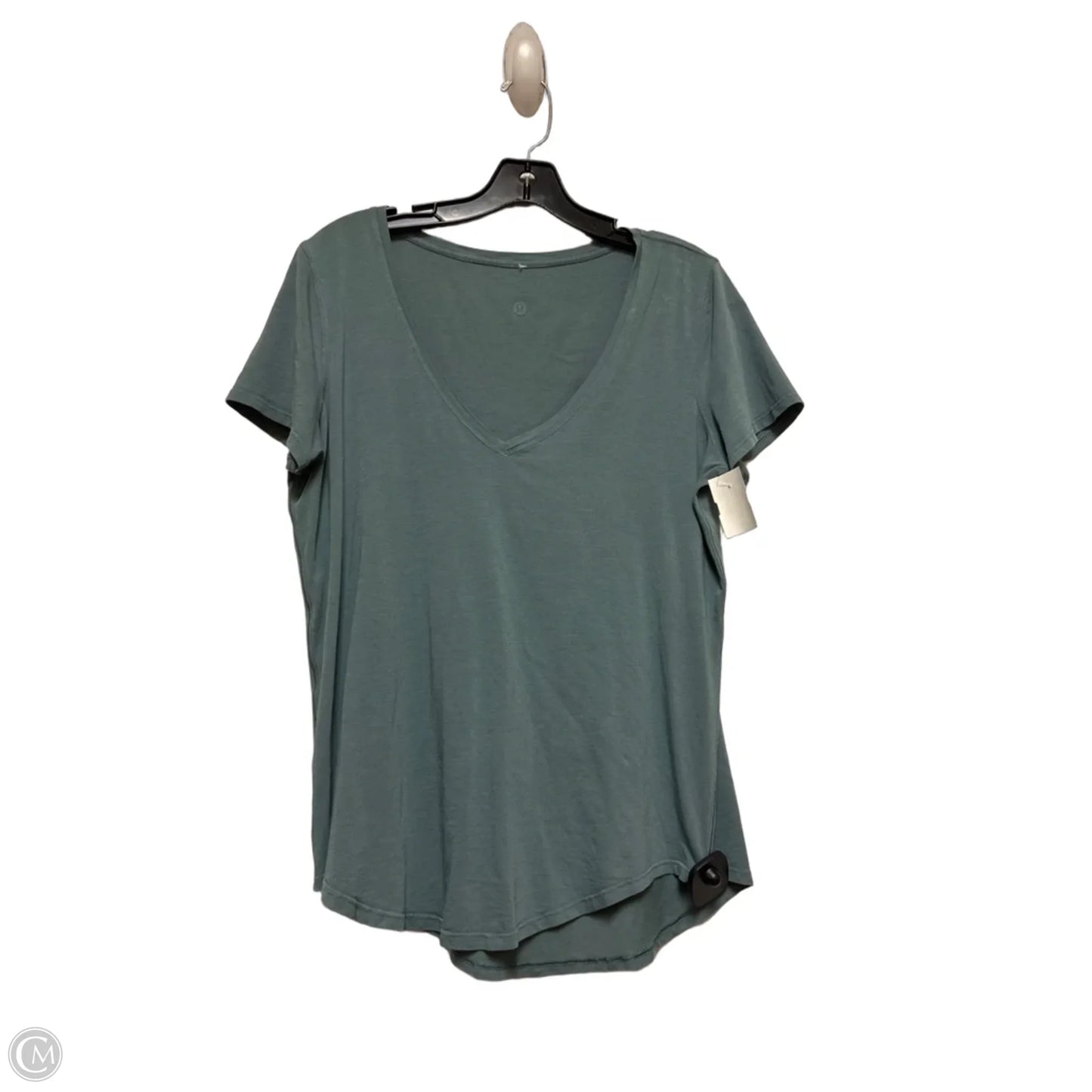 Athletic Top Short Sleeve By Lululemon In Green, Size: M
