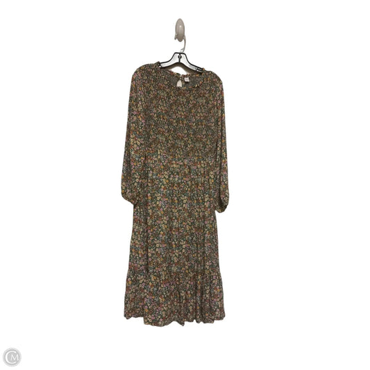 Dress Casual Midi By Old Navy In Floral Print, Size: L