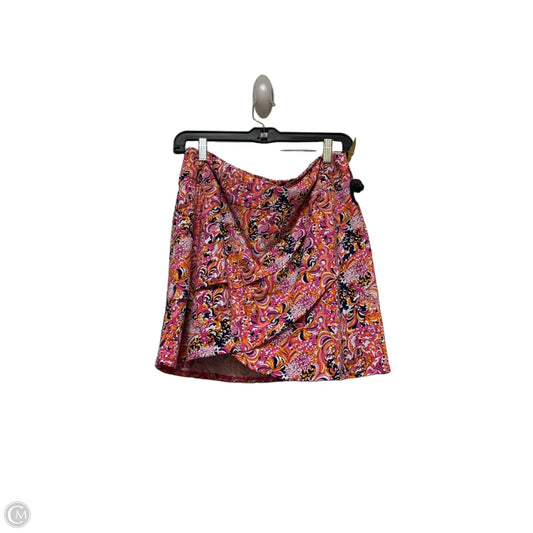Athletic Skort By Ibkul In Orange & Pink, Size: M