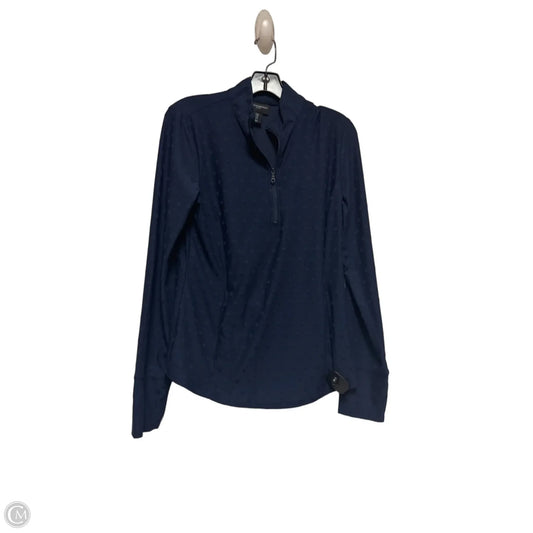 Athletic Top Long Sleeve Collar By Cynthia Rowley In Navy, Size: M