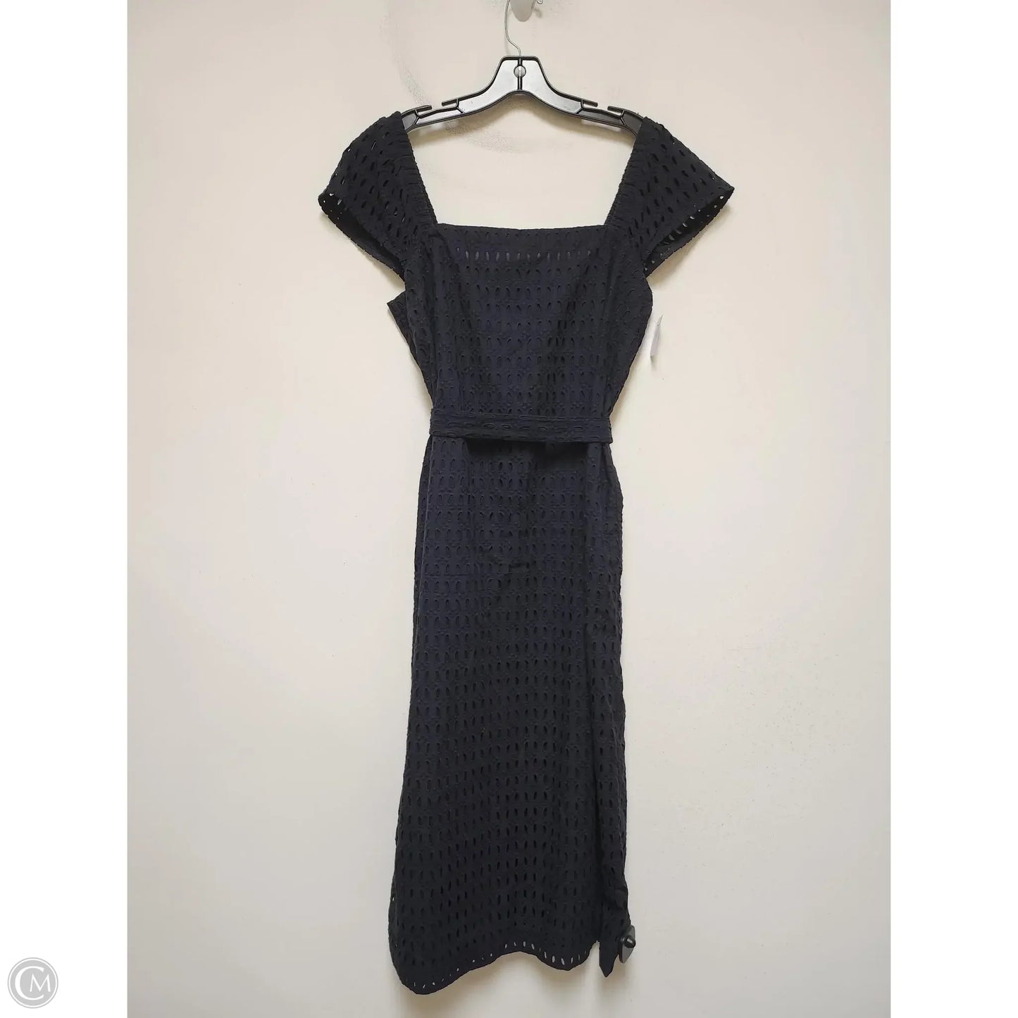 Dress Casual Midi By Ann Taylor In Navy, Size: L