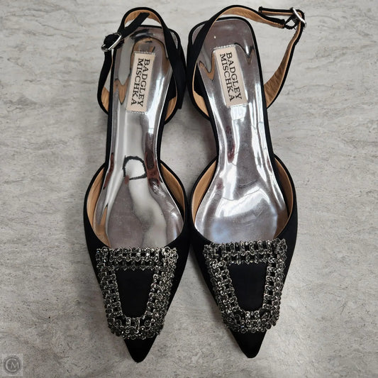 Sandals Heels Block By Badgley Mischka In Black, Size: 7