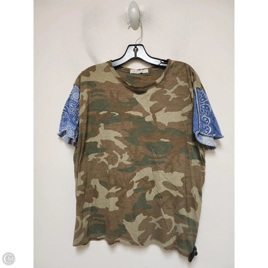 Top Short Sleeve By We The Free In Camouflage Print, Size: S