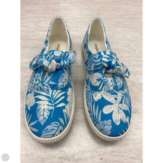 Shoes Flats By Comfortview In Blue & White, Size: 9.5