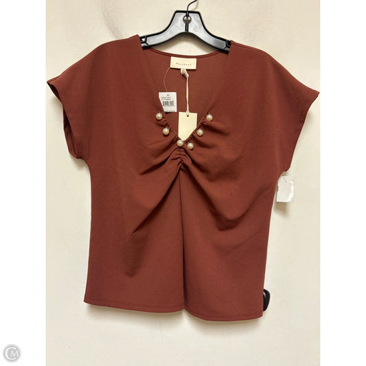 Top Short Sleeve By Melloday In Maroon, Size: S