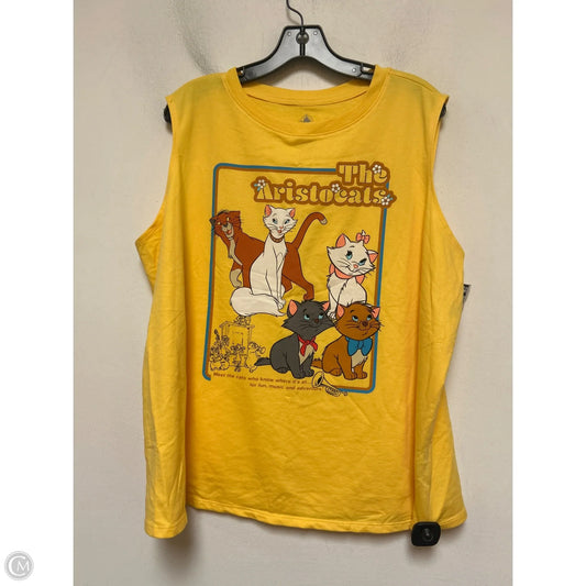 Top Sleeveless Basic By Disney Store In Yellow, Size: 1x