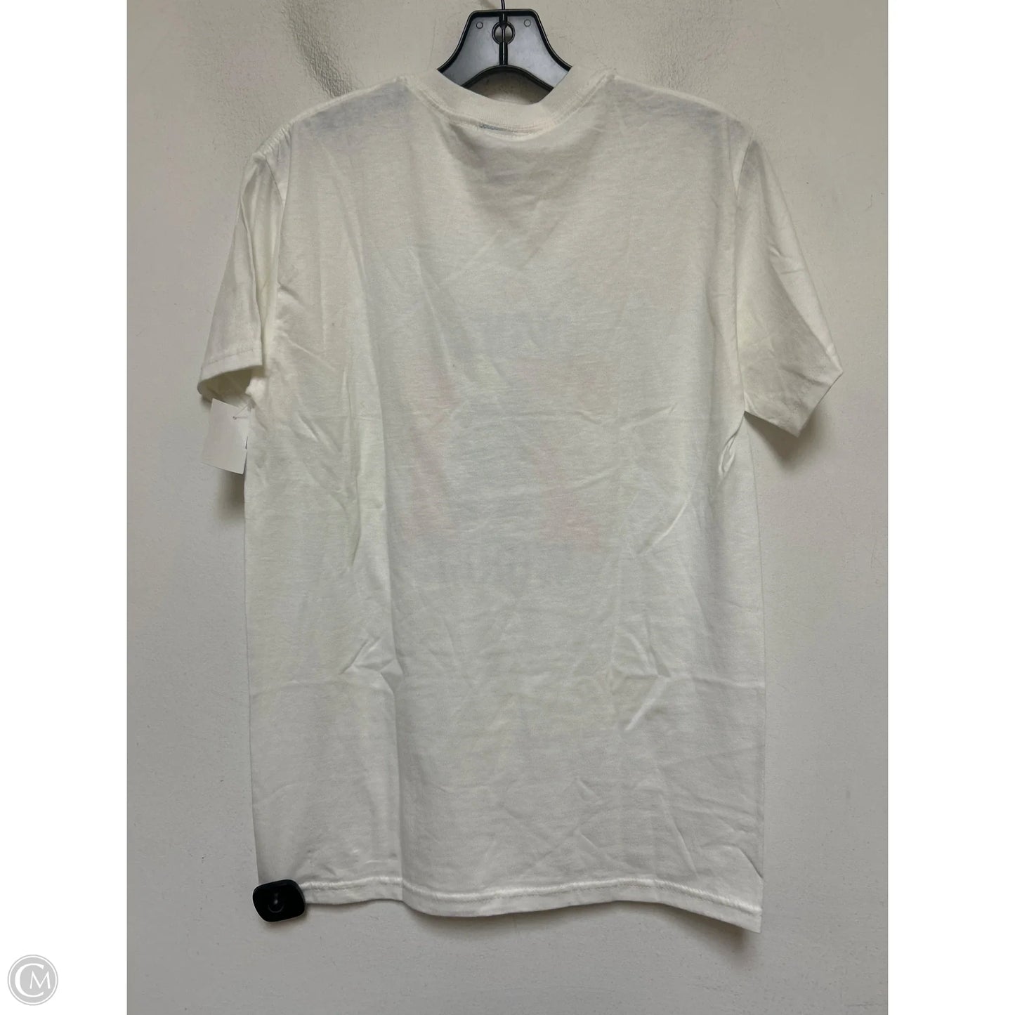 Top Short Sleeve Basic By Walt Disney In Pink & White, Size: S