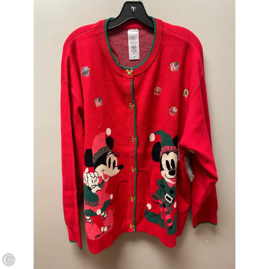 Cardigan By Disney Store In Green & Red, Size: 3x