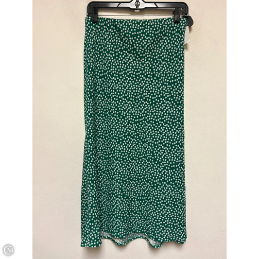 Skirt Maxi By Clothes Mentor In Green & White, Size: S