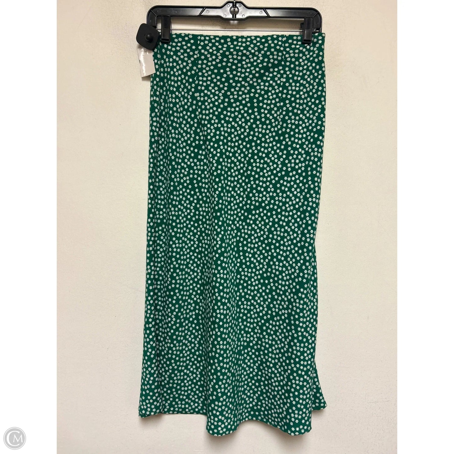 Skirt Maxi By Clothes Mentor In Green & White, Size: S