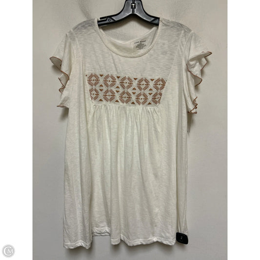 Top Short Sleeve By Lane Bryant In Cream & Tan, Size: Xxl