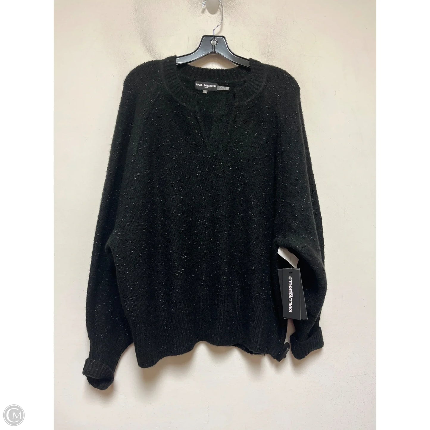 Sweater Designer By Karl Lagerfeld In Black, Size: Xl