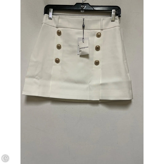Skirt Mini & Short By Clothes Mentor In Ivory, Size: 4