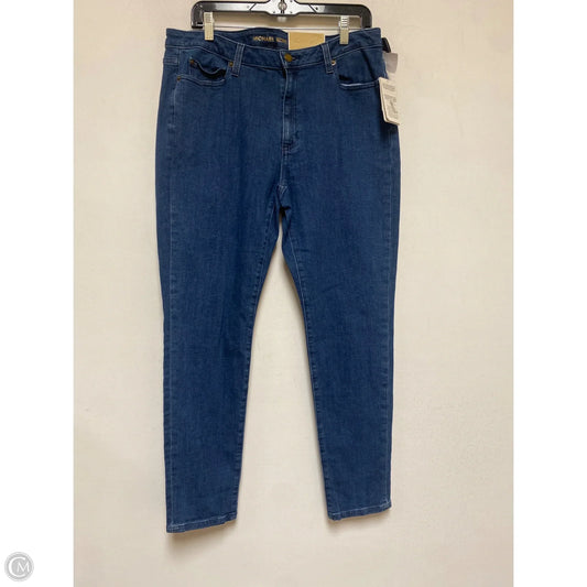 Jeans Skinny By Michael By Michael Kors In Blue Denim, Size: 14