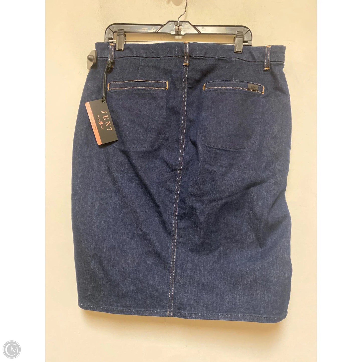 Skirt Midi By 7 For All Mankind In Blue Denim, Size: 10