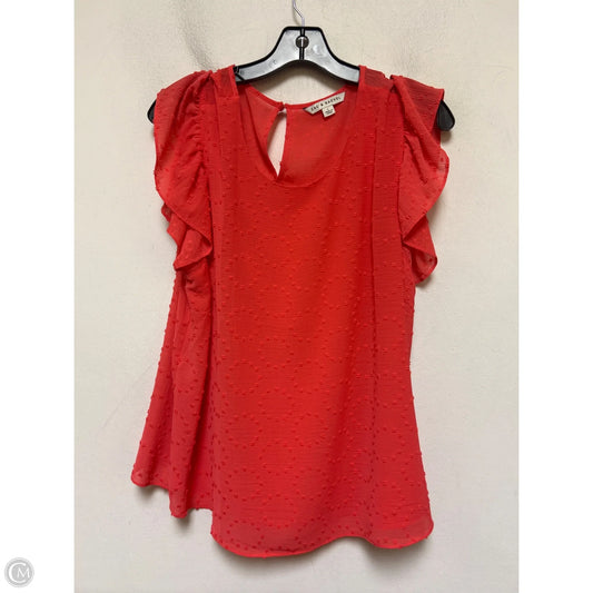 Top Short Sleeve By Zac And Rachel In Coral, Size: L