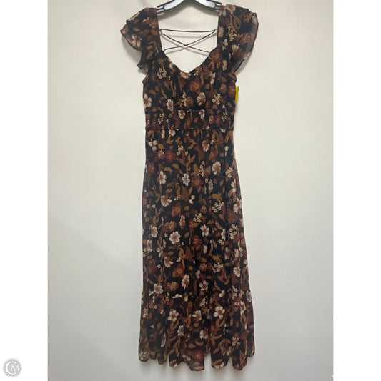 Dress Casual Midi By Blu Pepper In Floral Print, Size: M