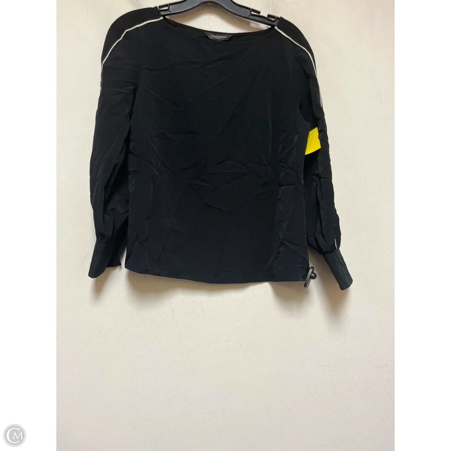 Top Long Sleeve By Banana Republic In Black, Size: Xs