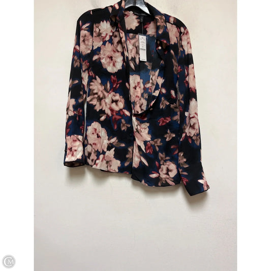 Top Long Sleeve By White House Black Market In Floral Print, Size: Xs