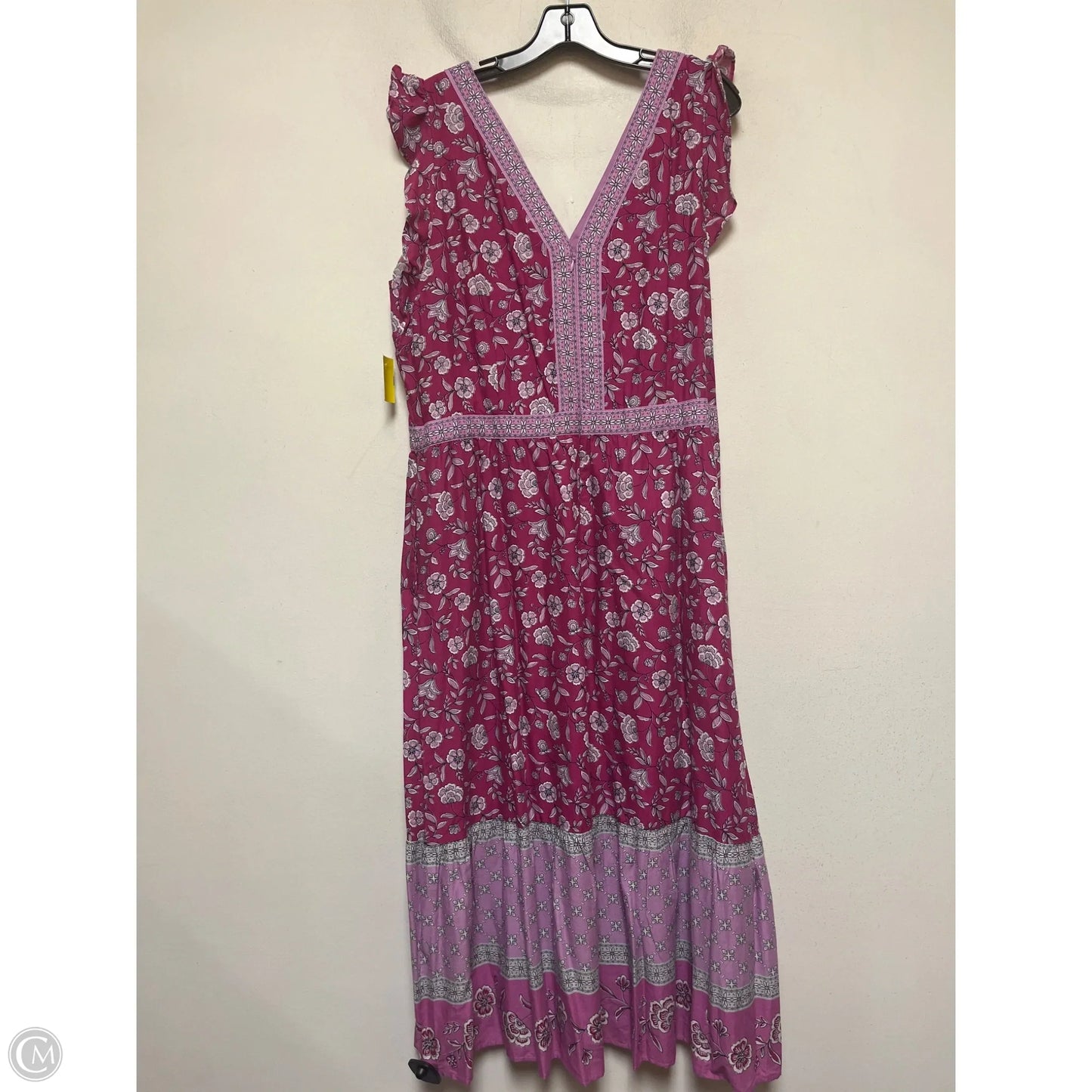 Dress Casual Midi By Loft In Floral Print, Size: Xl
