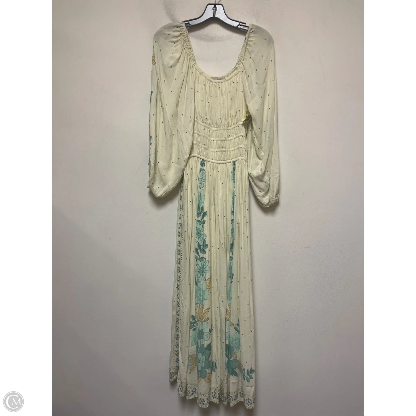 Dress Casual Midi By Loft In Green & Yellow, Size: S