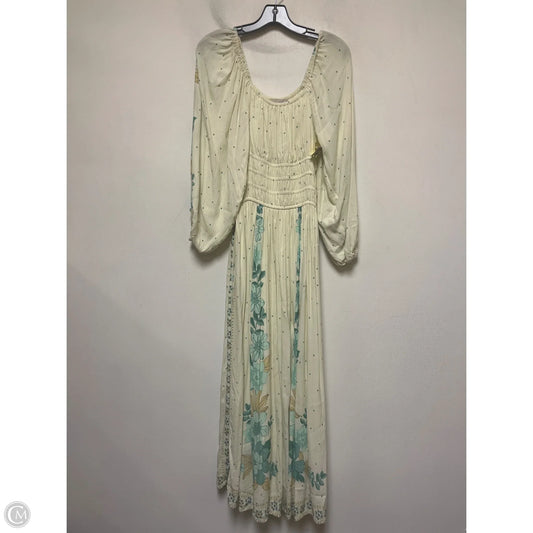 Dress Casual Midi By Loft In Green & Yellow, Size: S