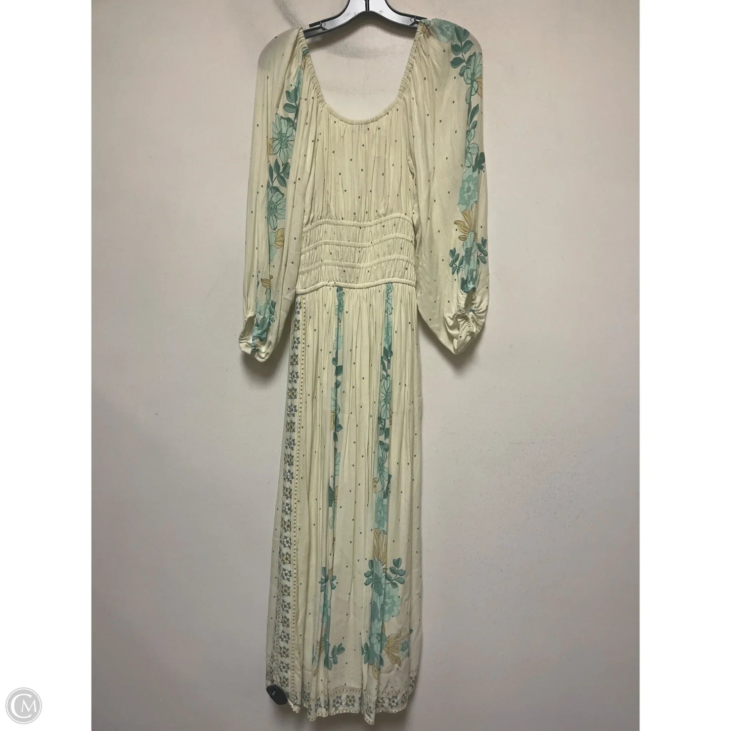 Dress Casual Midi By Loft In Green & Yellow, Size: S