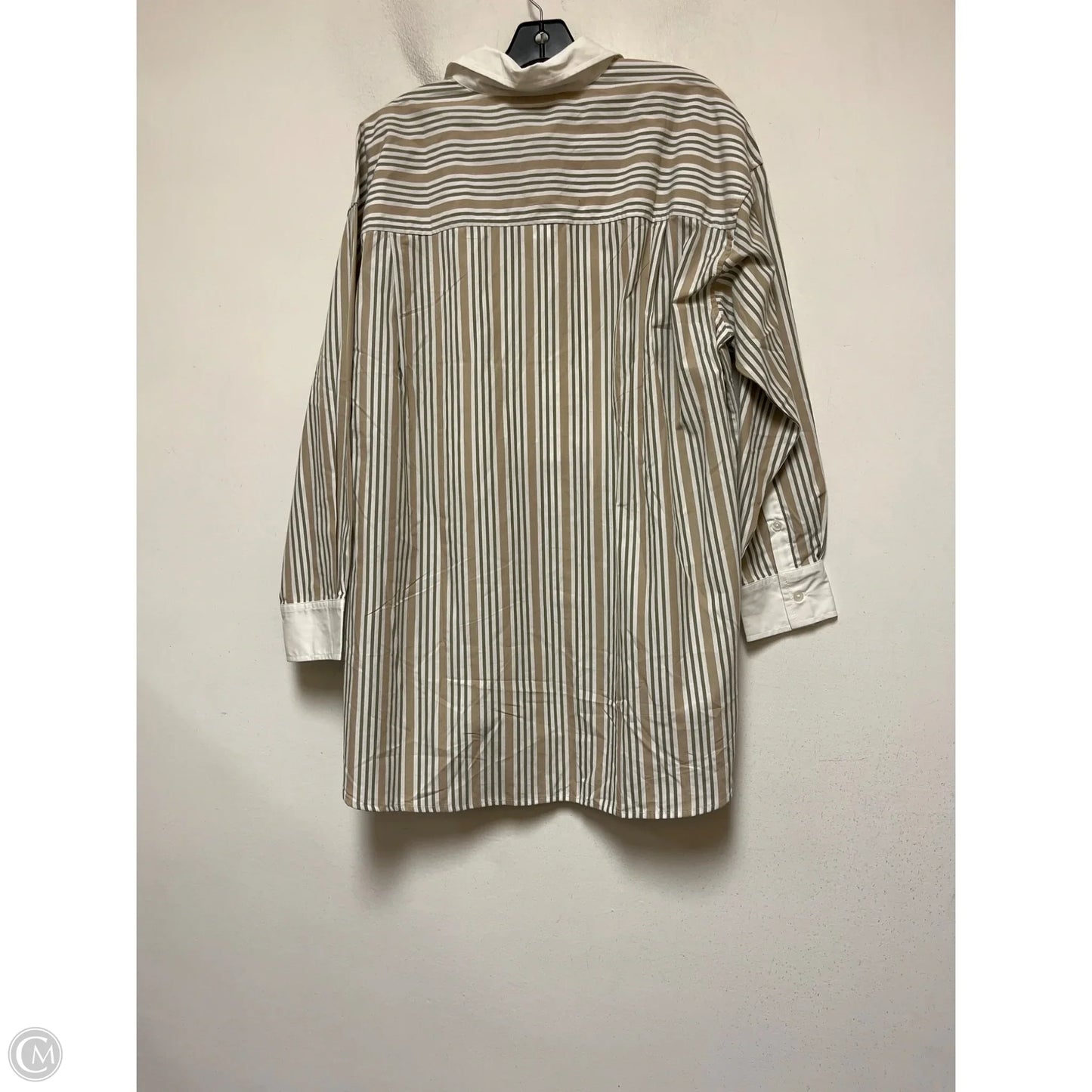 Top Long Sleeve By Banana Republic In Striped Pattern, Size: L