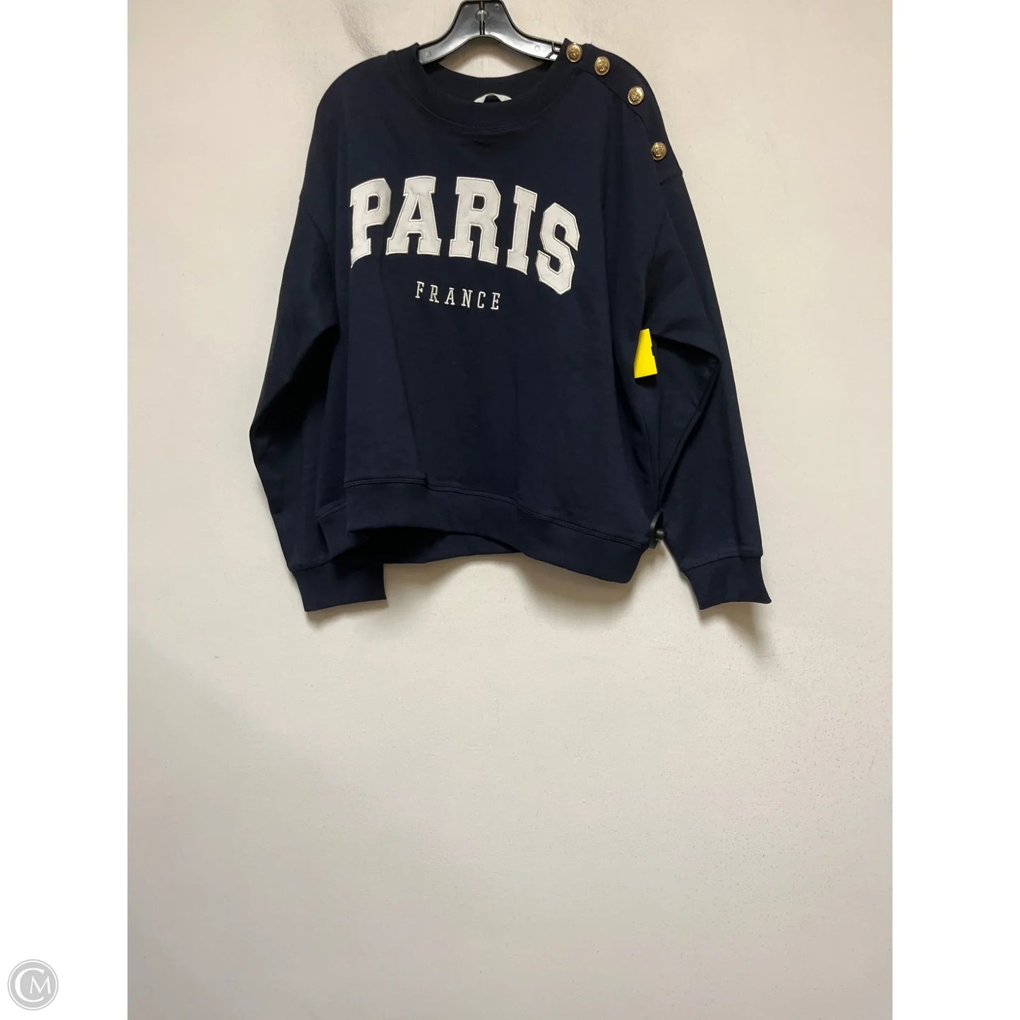 Top Long Sleeve By H&m In Navy, Size: Xl