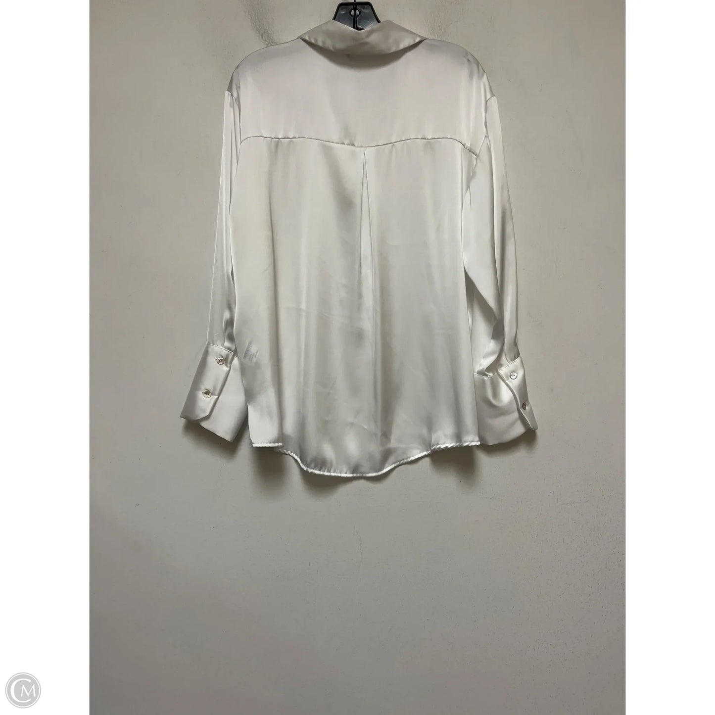 Top Long Sleeve By Zara In White, Size: L