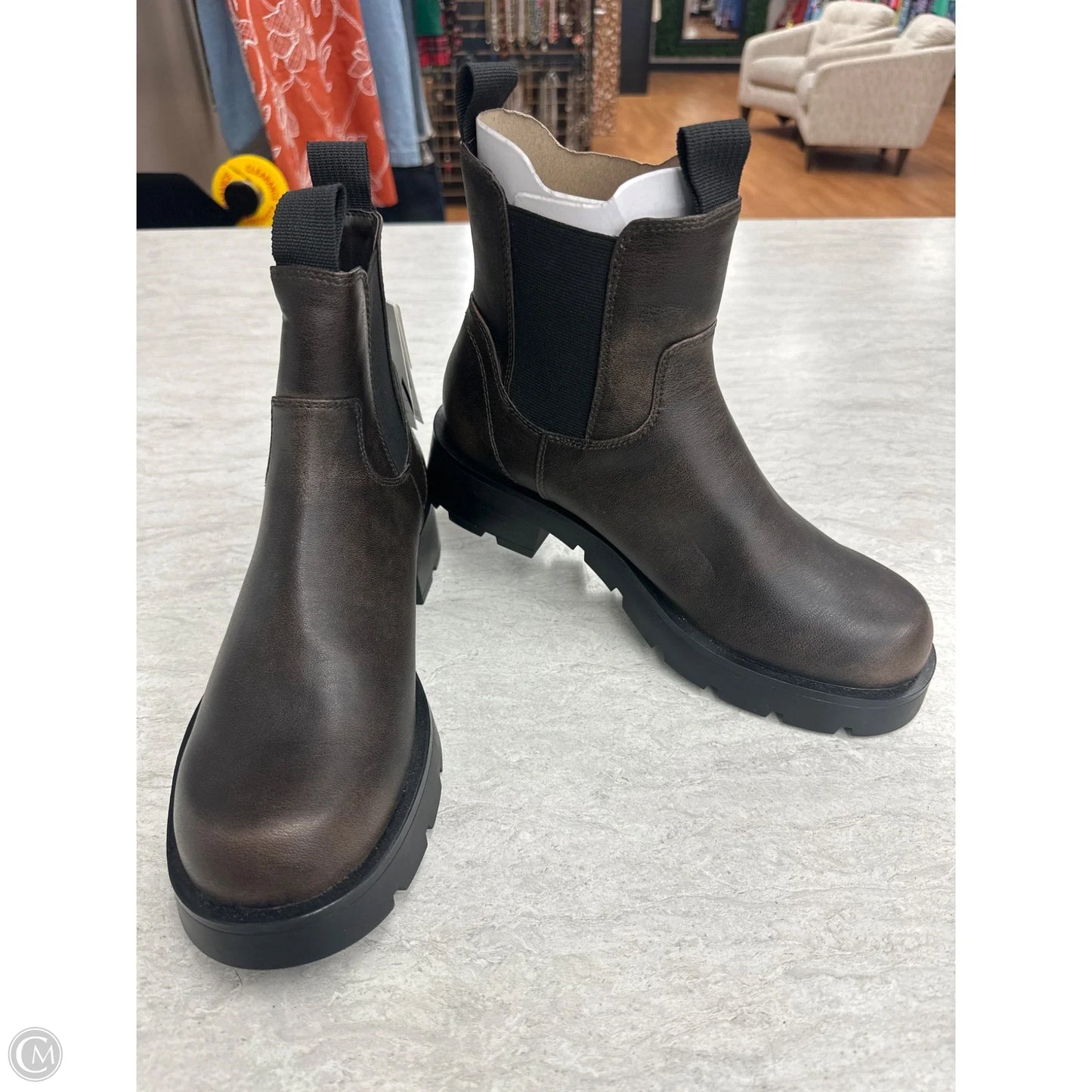 Boots Ankle Flats By Zara In Brown, Size: 8.5