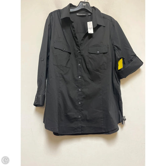Top Short Sleeve By New York And Co In Black, Size: Xl