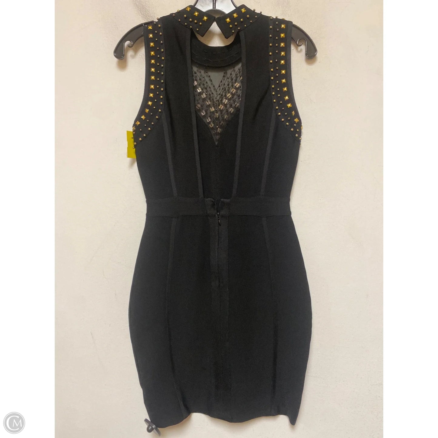 Dress Party Short By Marciano In Black & Gold, Size: S