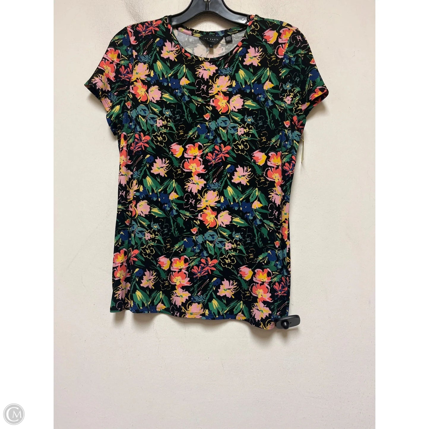 Top Short Sleeve Basic By Ted Baker In Floral Print, Size: S