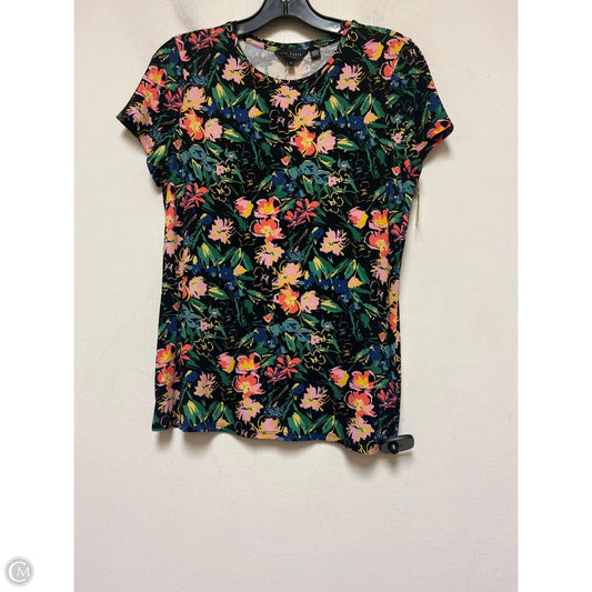Top Short Sleeve Basic By Ted Baker In Floral Print, Size: S