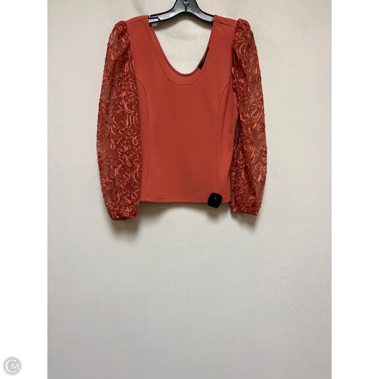 Top Long Sleeve By Marc New York In Orange, Size: S