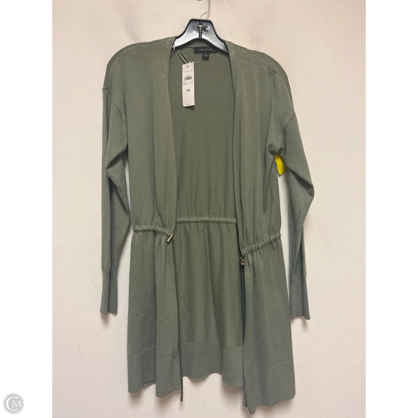 Cardigan By Ann Taylor In Green, Size: Xs