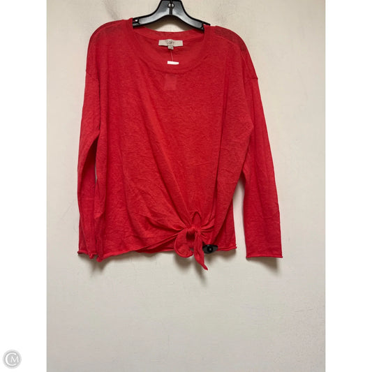 Top Long Sleeve By Loft In Red, Size: Xs