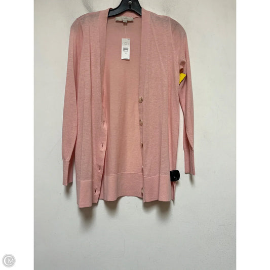 Cardigan By Loft In Pink, Size: Xs